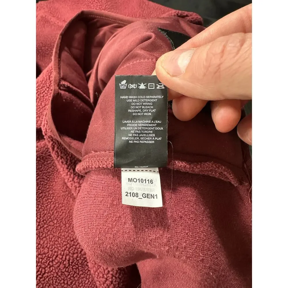CUTS Clothing High Pile Sherpa Fleece 1/4 Zip Pullover Red Size XL Mens